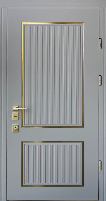 Двери квартирные, STRAJ  LUХ, модель Valencia, Prestige.Mottura 54.797 Matic (2+5k) Какао светлый/декор золото Киев - изображение 1
