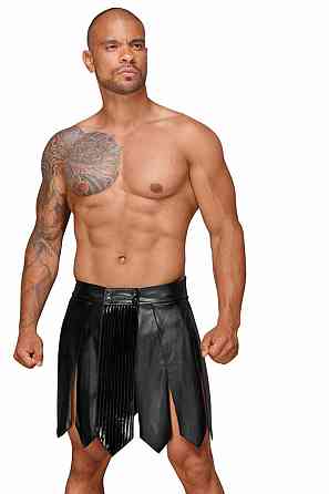 Мужская юбка гладиатора Noir Handmade H053 Eco leather men's gladiator skirt, M, экокожа Sex Aura Киев