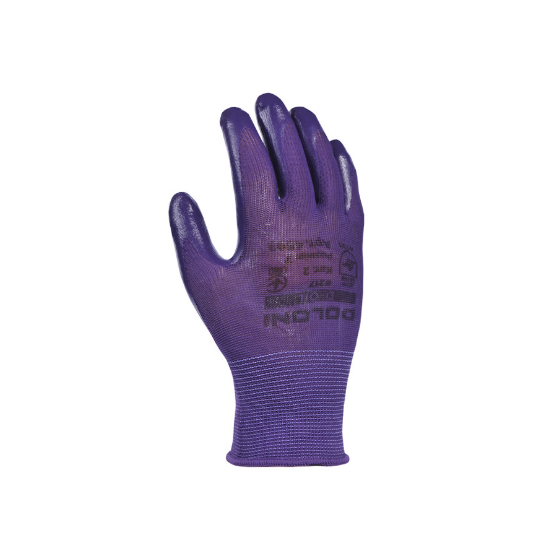 Рукавички 4593 D-OIL трикотаж нітрилове покриття неповний облив р.7(S) фіолетовий ДКГ Житомир - фото 2