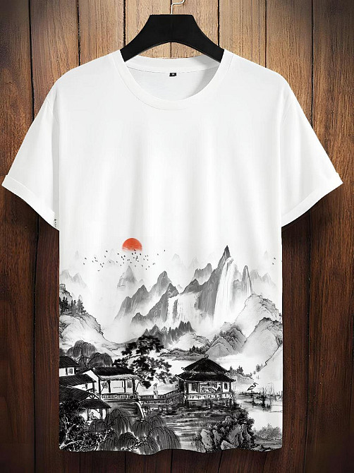 Футболка мужская с принтом  46 Белая 2664091128 Днепр - изображение 1