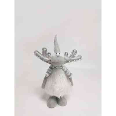 Новогодняя фигурка Novogod`ko Олень в белом, 53см, LED рога. (974646) Винница