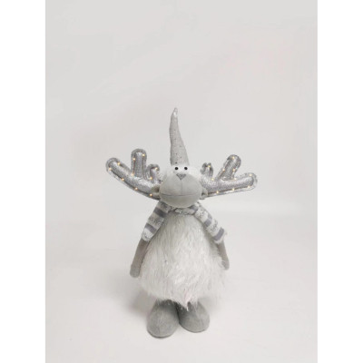 Новогодняя фигурка Novogod`ko Олень в белом, 53см, LED рога. (974646) Винница - изображение 2