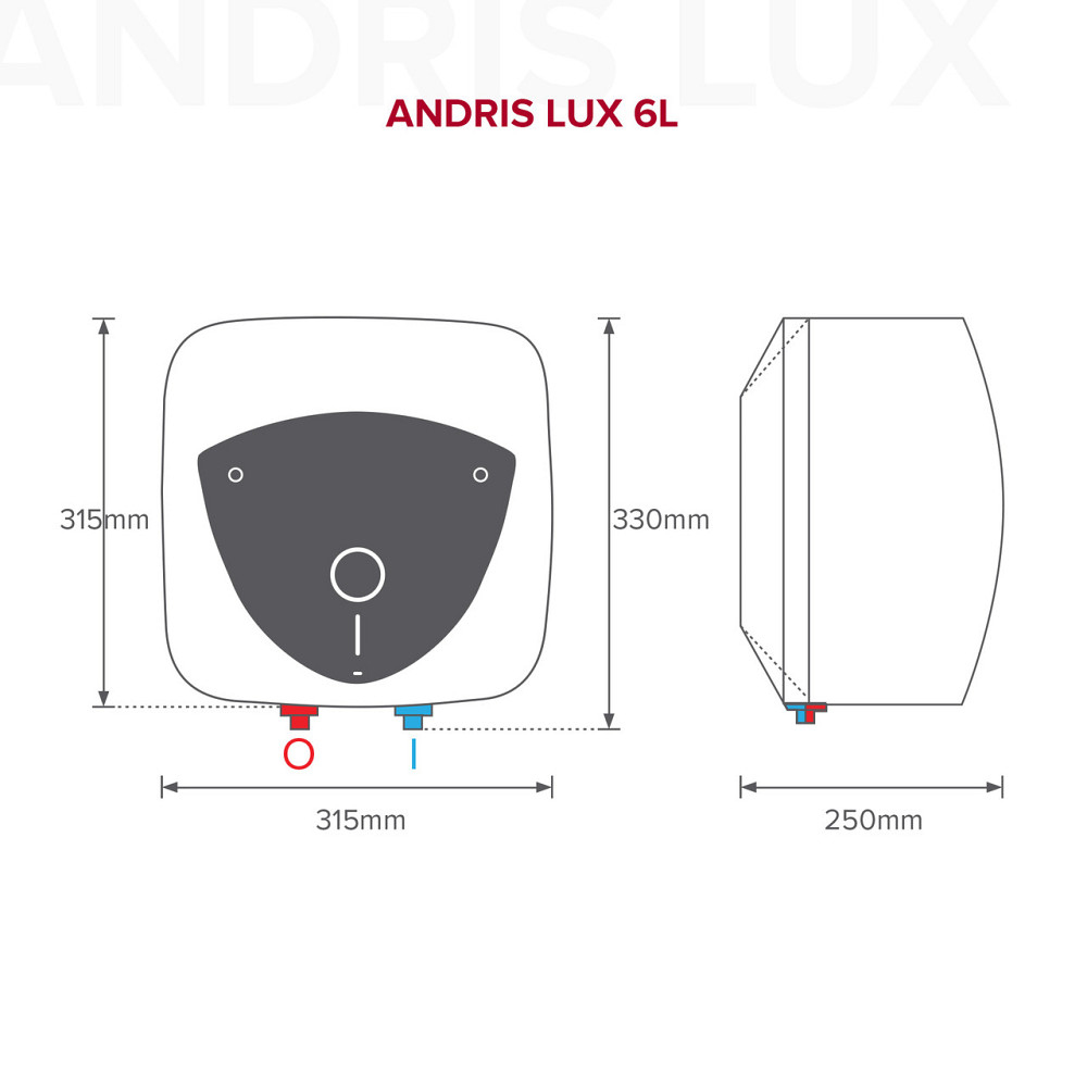 Водонагрівач ARISTON ANDRIS LUX 6 OR EU підвод води знизу (000017741) Київ - фото 3