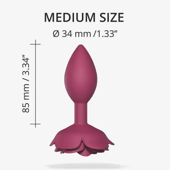 Силіконова анальна пробка Love To Love OPEN ROSES M SIZE - PLUM STAR Львів