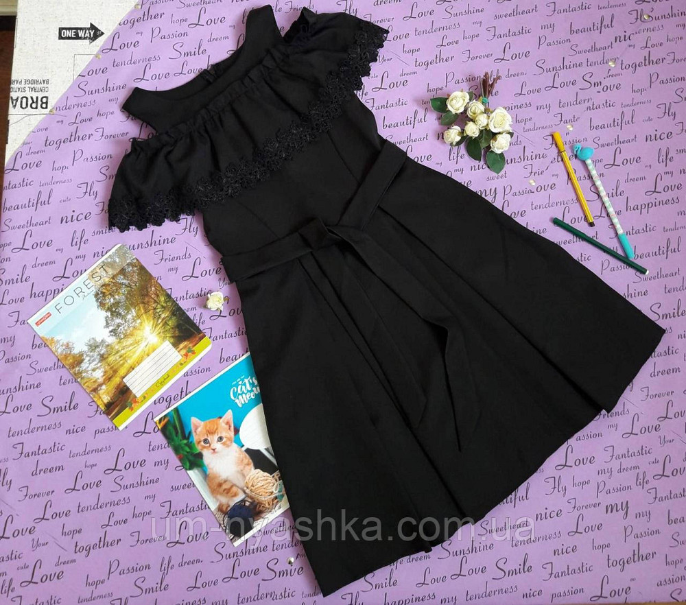 Школьный сарафан с открытыми плечами и поясом 128 Кривой Рог - изображение 2