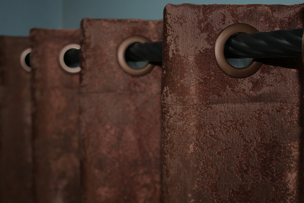 Комплект штор на люверсах VR-Textil Жаккард Sultan YL № 1204ш Коричнево-бордовый 150х250 см 2 шт (37-0063) Киев - изображение 8