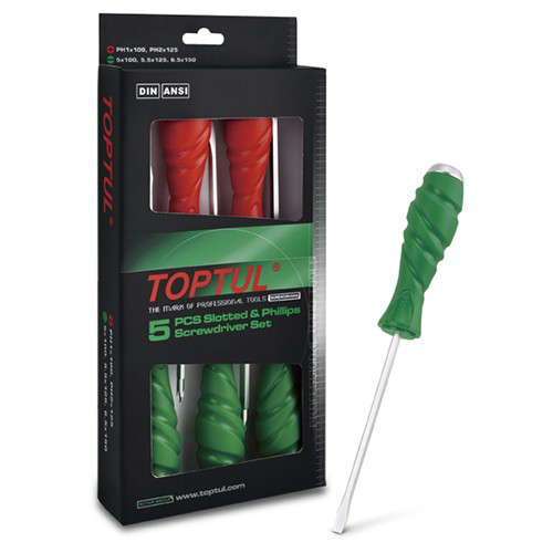 Набір викруток ударних SUPER GRIP TOPTUL 5 од. GAAE0509 Чернігів - фото 1