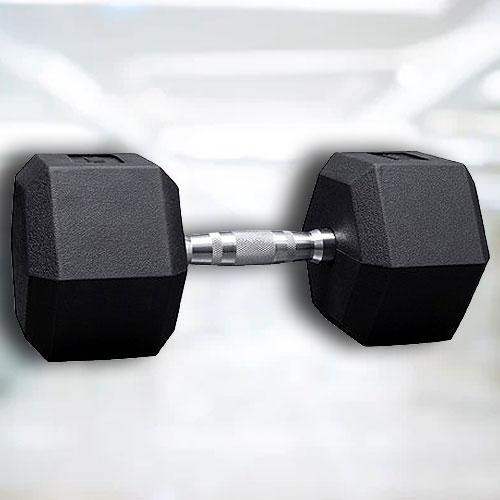 Гантель шестигранна професійна гумова гексагональна для фітнесу та силових тренувань VNK PRO 7,5 кг (1 шт.) Київ - фото 4