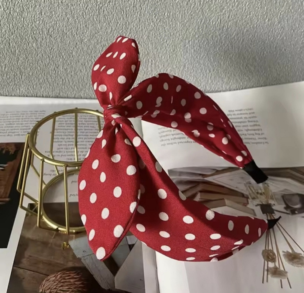 Обруч ободок для волосся з вушками Червоний Смела - изображение 2