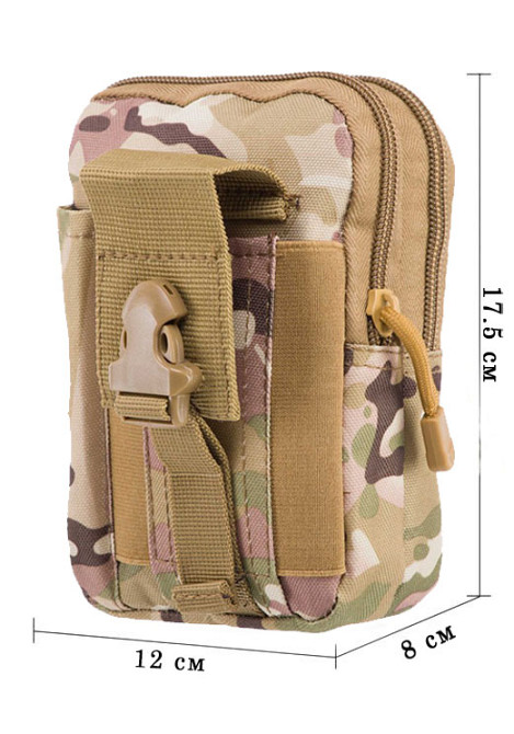 Підсумок-органайзер для телефону, документів та особистих речей мультикам (тактичний утилітарний, на РПС, пояс, жилет, ремінь, MOLLE) Коломия - фото 2