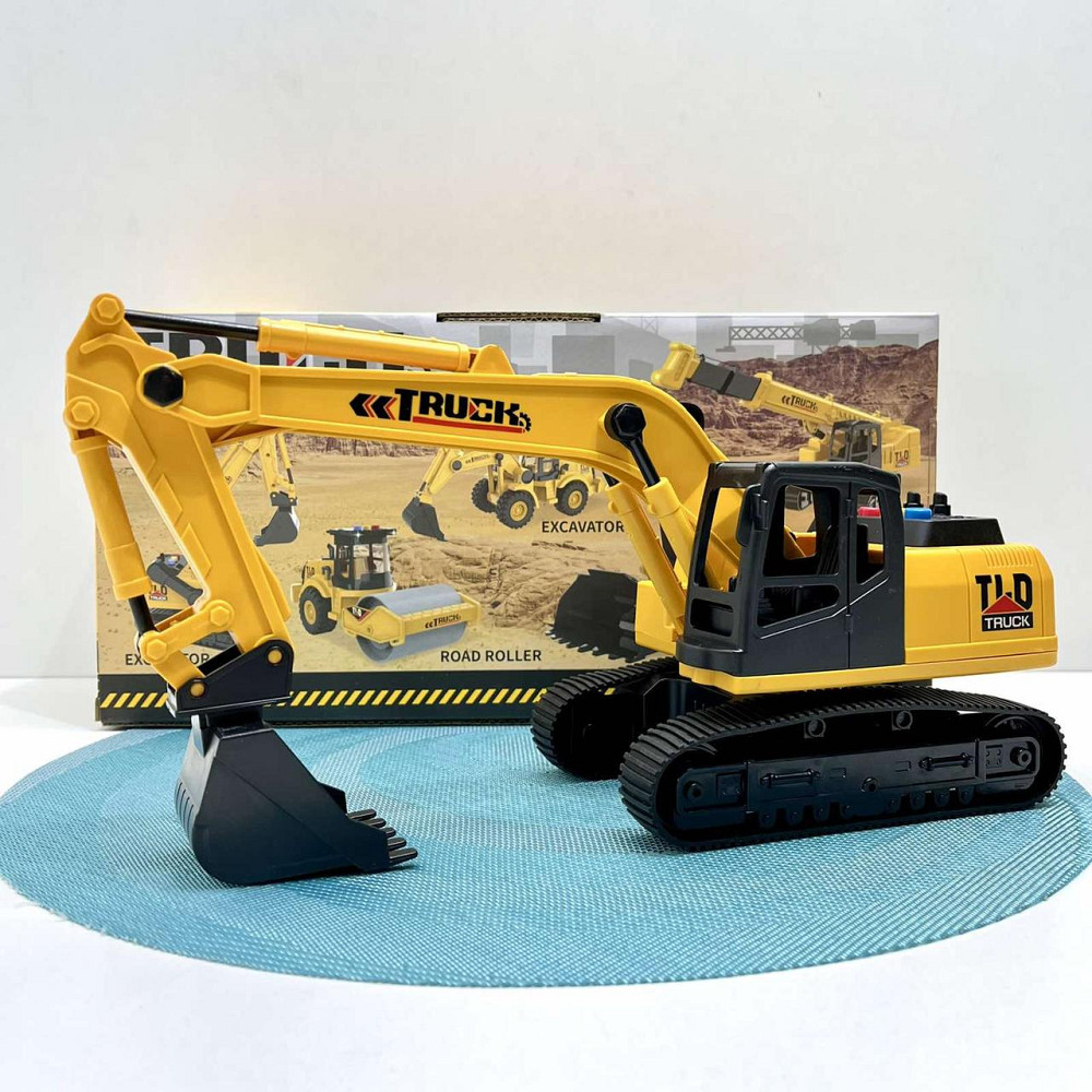 Екскаватор спецтехніка звук світло рухомі деталі 32см Жовто-чорний (584-1-2) Чернігів - фото 2