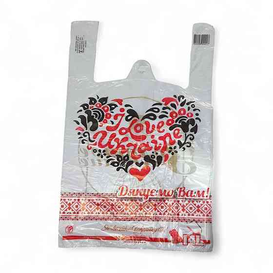 Пакеты майка Love Ukraine 29/7×46 Золотое Сечение 250шт Харьков