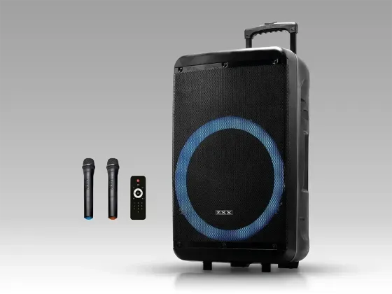 Акустична колонка ZXX-7676 60Вт 12" Bluetooth/USB/SD/FM/TWS/дисплей/2 мікрофони/пульт, 59×36×30 см Київ