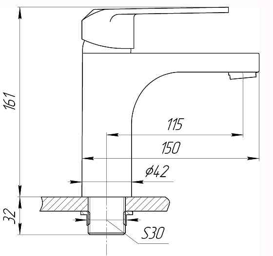 Змішувач для умивальника DOMINO PALMA DD-401 Київ