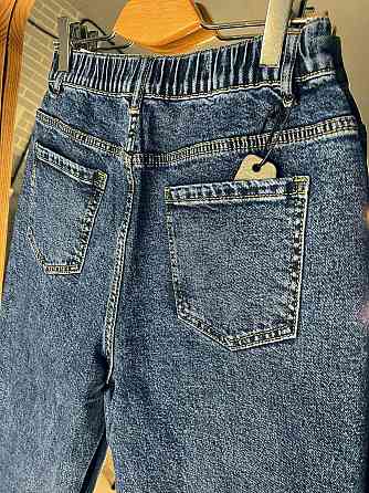 Джинси жіночі Ladyn 749 MOM jeans великі розміри резинка на талії по спині стрейчеві сині, синій, З2 Одеса