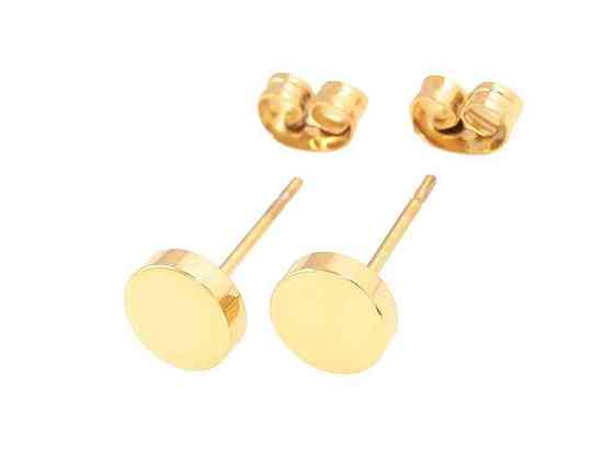 Сережки пусети TTM Stainless Steel 14K Кола ø7мм (335907) 1,5см ТМ XUPING Киев