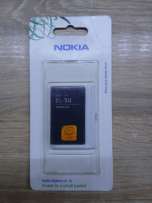 Оригинальный аккумулятор Nokia BL-5U 1000mAh 3.7V Li-Ion Original Днепр - изображение 1