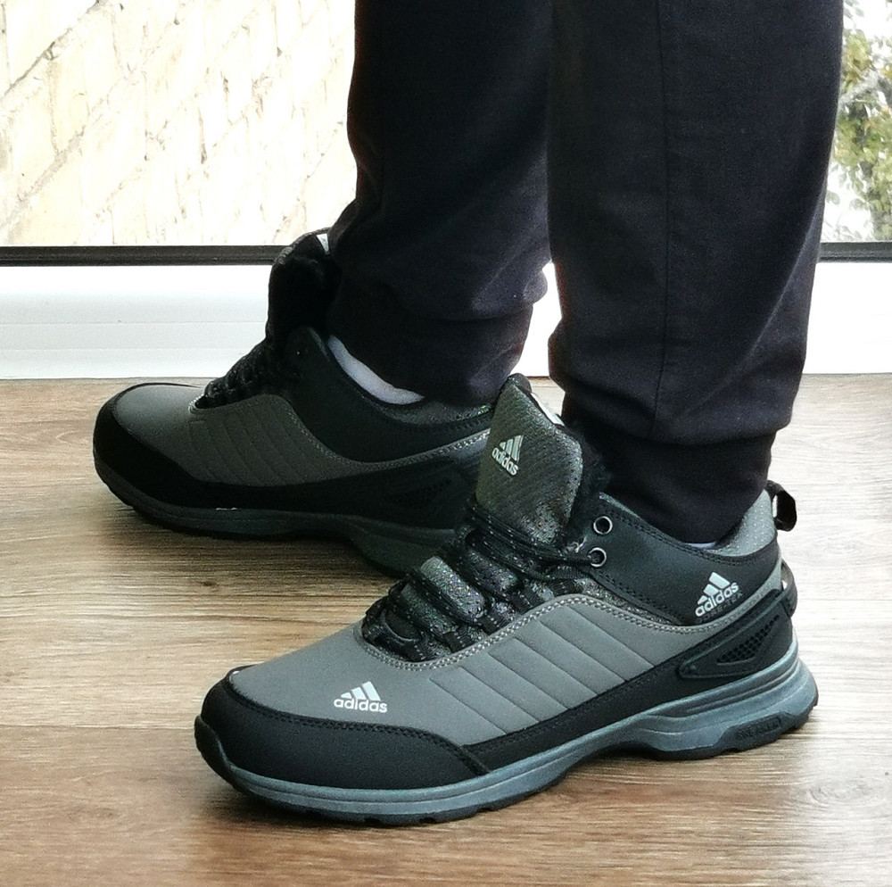 Зимние Кроссовки Adidas GORE-TEX Мужские Серые с МЕХОМ Ботинки Адидас (размеры: 42,43,44,46) ВидеоОбзор Днепр - изображение 9