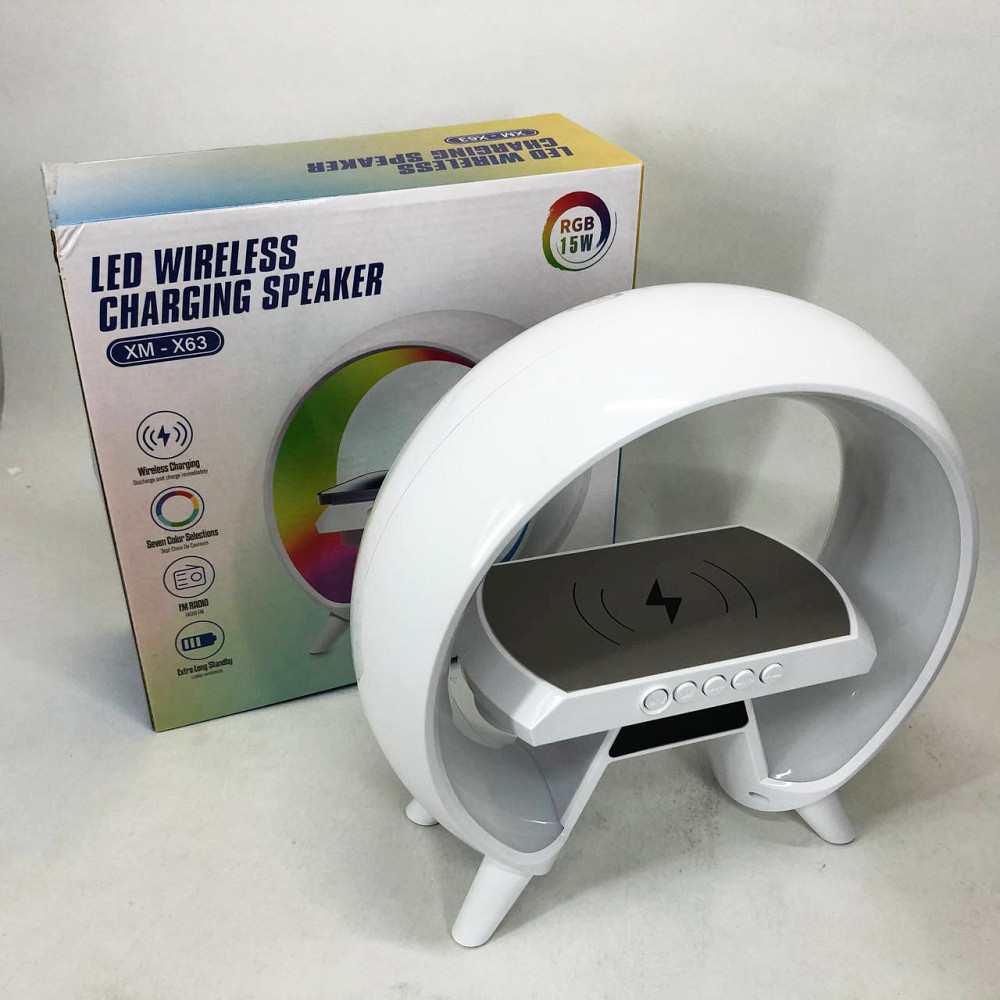 Лампа настольная зарядная G-Lite XM-X63, Беспроводная зарядка с YF-182 интегрированным ночником Киев - изображение 7