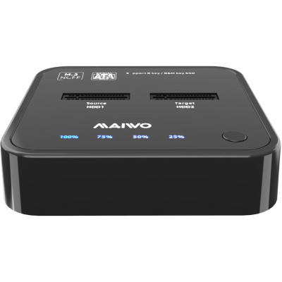 Док-станция для накопителей Maiwo 2*SATA M.2 SSD Key B/B+M USB 3.1 Gen1 Type-C (K3016SG1) Винница - изображение 2