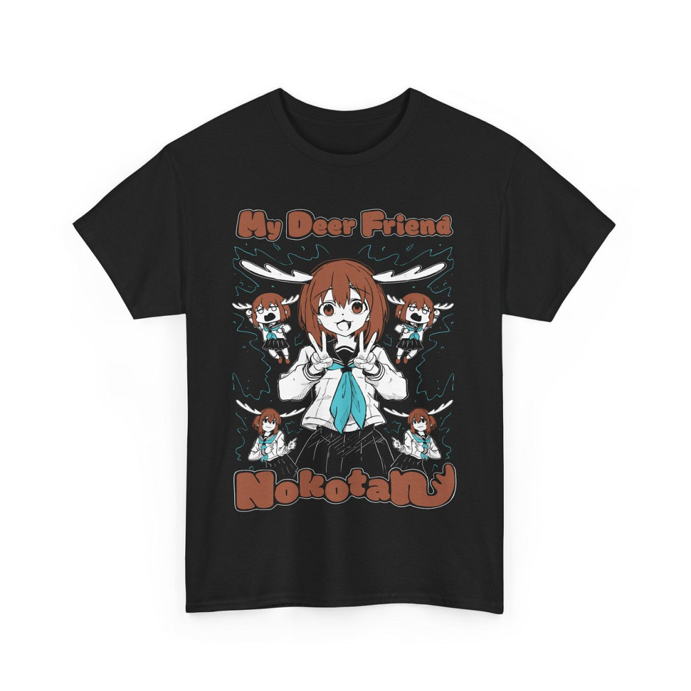 Футболка для хлопчика з аніме принтом Мй Деер Фріенд Нокотан оверсайз (зріст від 165 до 180) Чорний AnimeJ0303m Дніпро - фото 4