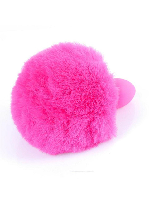 Анальна пробка - Bunny Tail Silicone Pink Plug Pink Sex Aura Київ - фото 4