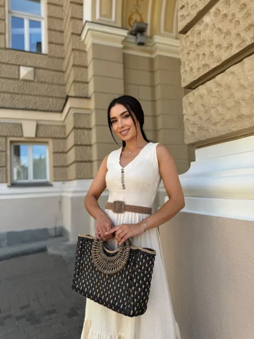 Сарафан з муслін-хлопку айворі XS-S, новий з біркою Одеса - фото 3