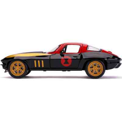 Машина Jada металлическая Марвел Мстители Chevrolet Corvette (1966) + фигурка Черной вдовы 1:24 (253225014) Винница