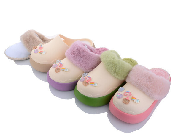 Тапочки жіночі теплі закриті на платформі крокси зелені 38 39 Одеса - фото 8