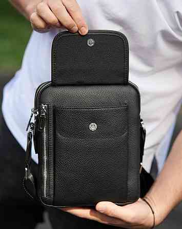 Якісна чоловіча сумка з натуральної шкіри, сумка месенджер, барсетка шкіряна, сумка Bexhill Київ