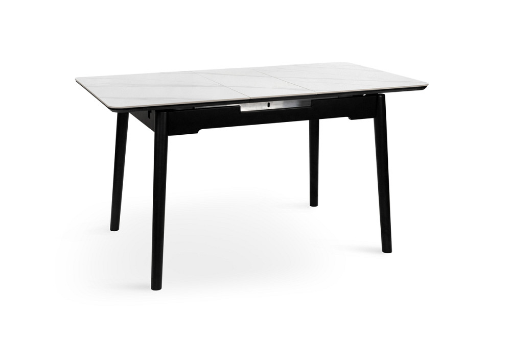 Стіл Нептун 110/140*75 чорний/керам біла Киев - изображение 1