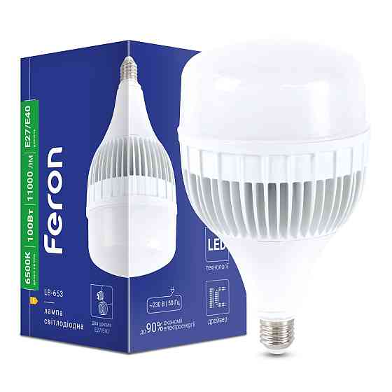 Світлодіодна лампа Feron LB-653 100Вт Е27-E40 6500K Харків