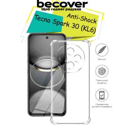 Чехол для мобильного телефона BeCover Anti-Shock Tecno Spark 30 (KL6) Clear (713154) Винница
