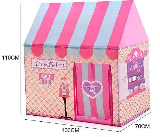 Дитячий ігровий будиночок RESTEQ — велика палатка «Солодкий будиночок» 110×70×100 см Київ