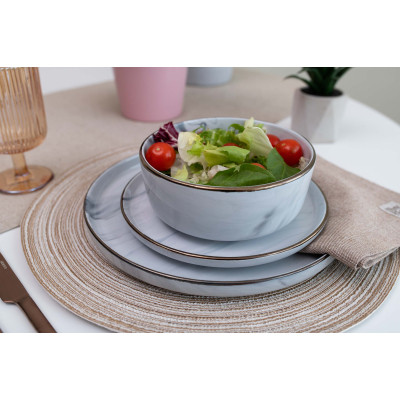 Салатник Ardesto Marmo 15.6см, кераміка, білий (AR2916MRW) Вінниця - фото 2