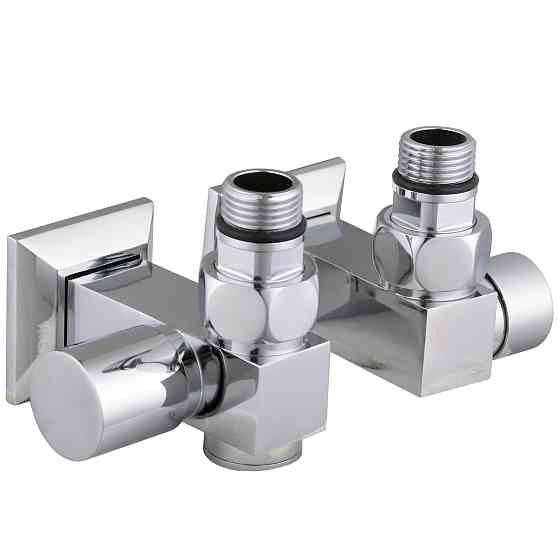 Набір Кран вентильний кутовий з американкою SOLOMON LUX 1/2″CUBE CHROM 8888_ТЕН (1уп.) Киев