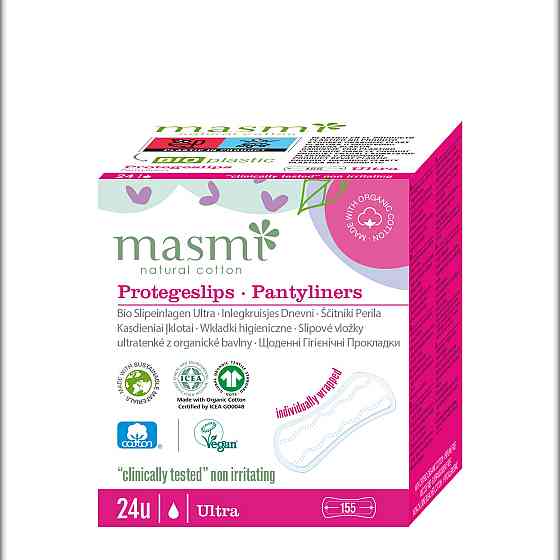 Органічні щоденні прокладки гігієнічні в індивідуальній упаковці Masmi 24 шт Київ