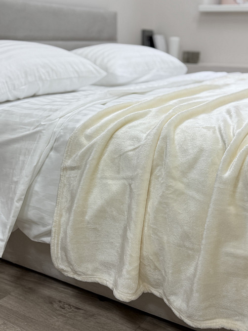 Ecotton Плед Ecotton 150х220 см Well Soft світло-молочний (11-9608 Coconut milk) Коломыя - изображение 8