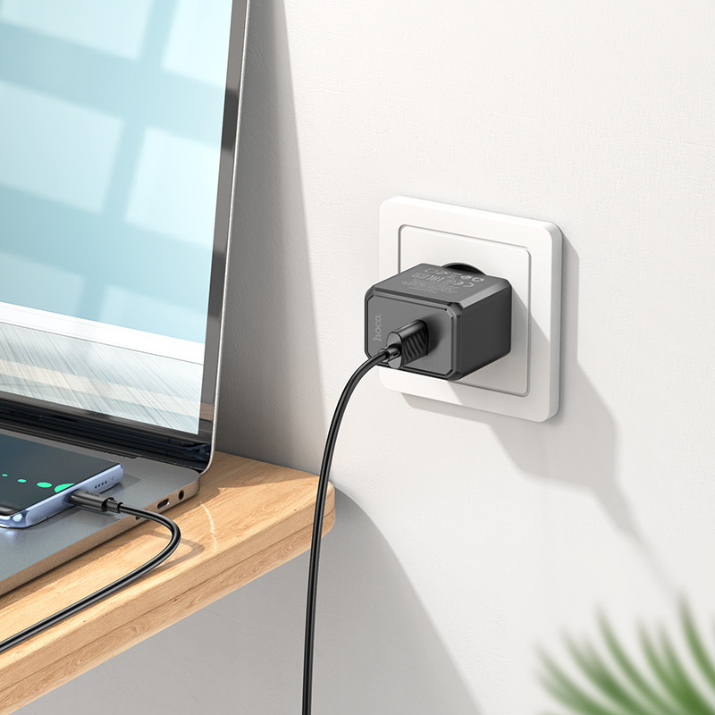Сетевое зарядное устройство с кабелем HOCO CS11A Ocean single port charger set(Type-C) Black Одесса - изображение 5