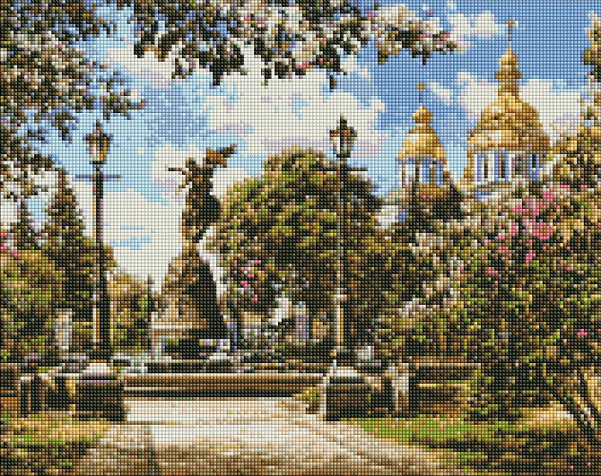 Набір з алмазною мозаїкою "Володимирська гірка" 40х50см, шт Київ - фото 1