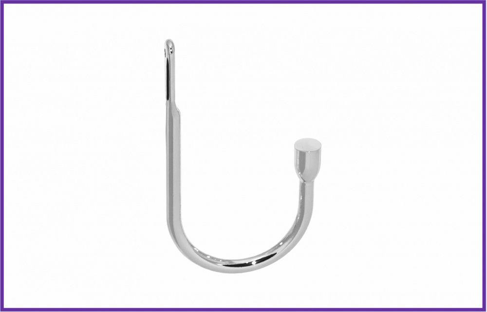 Підхват для штор Orvit Гак (для закінчення 19 мм) 170 Х 90 мм Хром (00-00001153) Львов - изображение 1