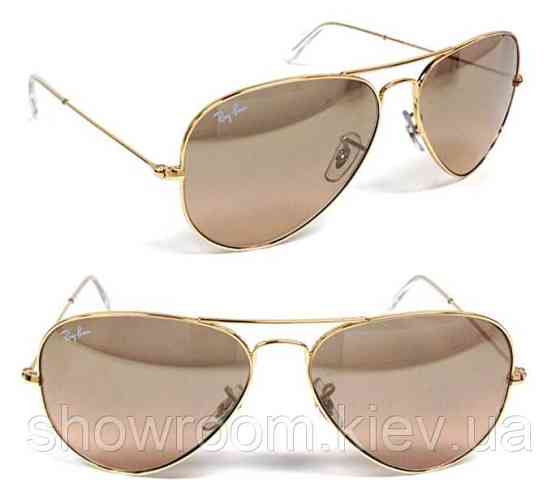 Женские солнцезащитные очки в стиле RAY BAN aviator 3025 (001/3E) Lux Киев