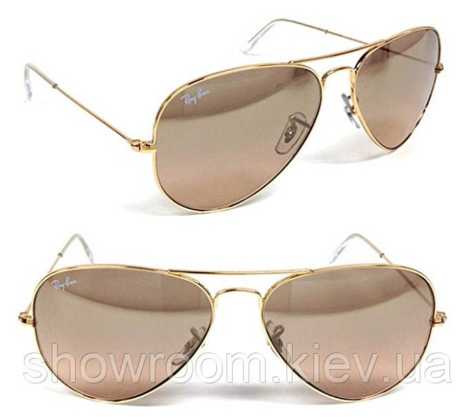 Женские солнцезащитные очки в стиле RAY BAN aviator 3025 (001/3E) Lux Киев - изображение 2