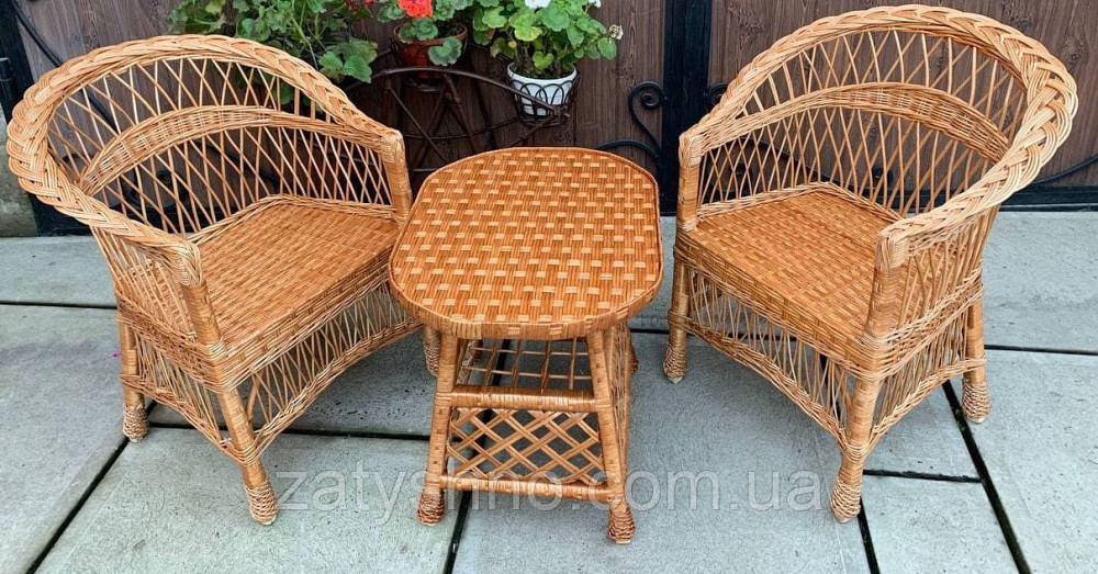 Набор плетеной мебели из двух кресел и стола Киев - изображение 4