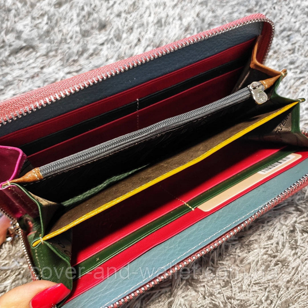 Женский пудровый кошелек на молнии из гладкой кожи Marco Coverna 7003 Киев - изображение 4