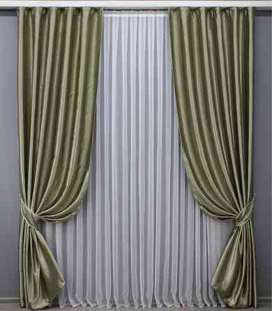 Шторная ткань софт цвет серо-бежевый 1458ш Киев