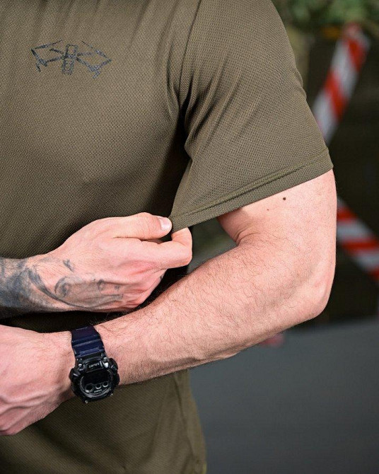 Тактична потовідвідна футболка Dron oliva ПП7636 Одеса - фото 4