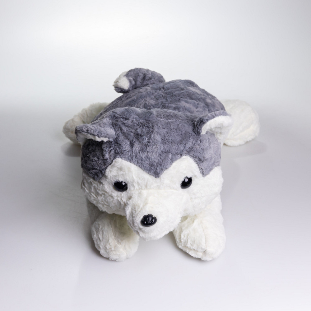 М'яка іграшка-плед, подушка 3 в 1 Хаскі плед в іграшці 50×30×26 (см) Сірий 7124G Коломыя - изображение 6