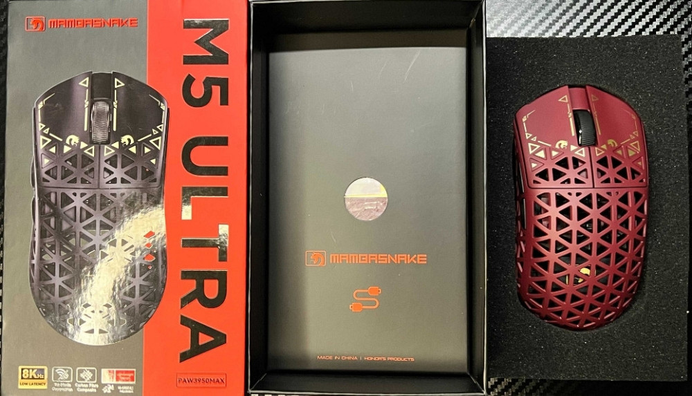 NEW‼️Mambasnake M5 Ultra White игровая мышка из карбона PAW3950MAX‼️ Харків - фото 6