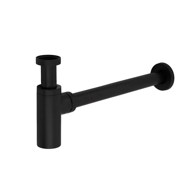 Сифон для раковини Koer BT-01-05 без випуску (під донний клапан) без ревізії (Колір чорний) 1 1/4'' (KR3410) Київ - фото 1